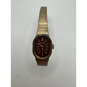 Vintage Bulova Ladies Wind Up Watch‎ 10k Gold RGP Bezel Missing Crystal